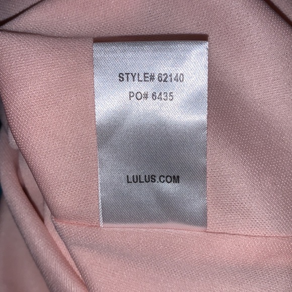 Lulus Greatest Lace Maxi Dress light pink lace bodice open back chiffon Skirt XS - Picture 13 of 17